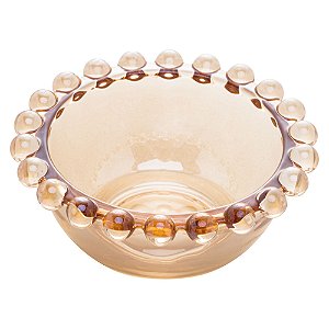 Mini Bowl de Cristal Pearl Bolinhas Ambar Avulso 28230A