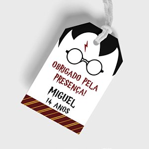Tag Agradecimento lembrancinha Harry Potter