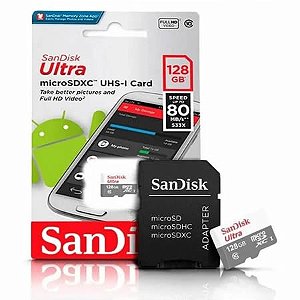 Cartão de Memória Micro SD Ultra Classe 10 128GB - Sandisk