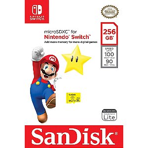 Cartão de Memória Micro SDXC 256GB Nintendo Switch - Sandisk