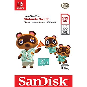 Cartão de Memória Micro SDXC 512GB Nintendo Switch - Sandisk