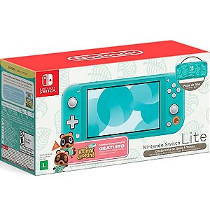 Console Nintendo Switch Lite 32GB Turquesa Animal Crossing Bundle - Nintendo