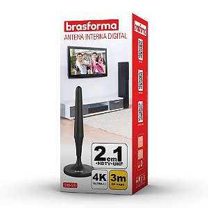 Antena Interna Digital 2 em 1 HDTV / UHF - Brasforma Shd-500