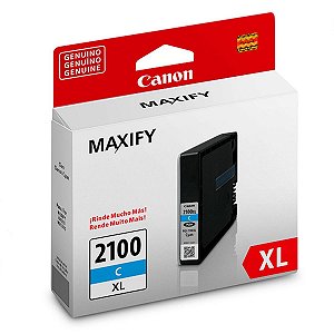 Cartucho De Tinta Canon Original  Maxify Pgi 2100 xl 19,3ml Ciano MB5110 Mb5410 Mb5310 Ib4010 Ib4110