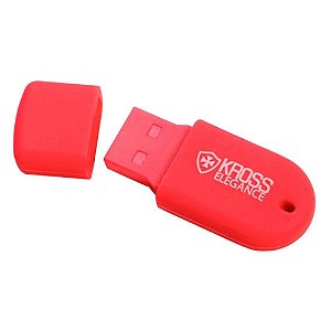 Pen Drive 32GB Kross Elegance Jelly USB 2.0 Vermelho Emborrachado - KE-PDJ32GBRD