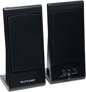 Caixa De Som Conexão Usb E P2 Multilaser Flat 3W Rms Preto SP009 - Preto