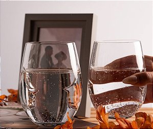 Jogo de 6 copos para água de  560 ml em cristal Bohemia