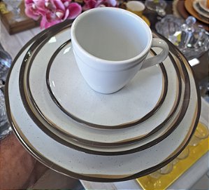 Aparelho de jantar e chá 20 peças, porcelana Tramontina