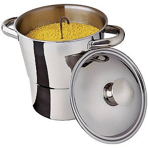 Cuscuzeiro Aço Inox 16 cm