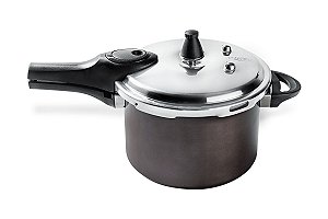 Panela De Pressão Com Revestimento Cerâmico E Fundo De Indução Pressure- Brinox 23x40x21 cm - CAMURÇA Brinox