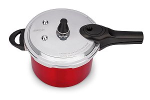 Panela de pressão Pressure 4,2 litros Brinox Ø20 x 14,5 cm 4,2L - Vermelho Brinox