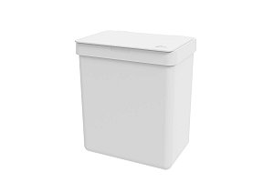 Lixeira Single 2,5 litros Coza 16,4 x 11,8 x 18,5 cm - Branco Coza