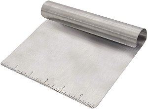 Espátula de Inox Prática para Massas e Legumes, Com Cabo Tubular, Prata, Mimo Style