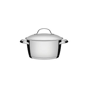 Caçarola Funda Tramontina Allegra em Aço Inox com Fundo Triplo 22 cm 4,2 L