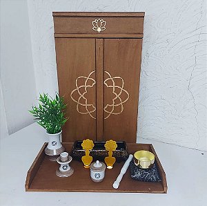 Oratório - Verniz Mogno Lotus SGI dourada