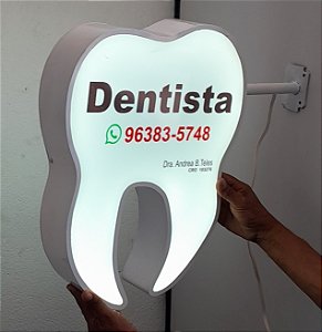 Dente 52 cm Placa Luminosa - Odontologia