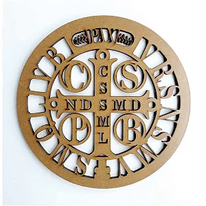 Quadro com Formato Redondo Decorativo MDF Cru 30cm X 30cm