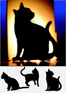 Luminárias de parede Gato MDF de LED
