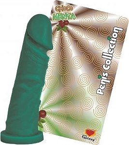Prótese sem Vibro Frutada 15,3 x 4 cm Aroma Chocolate com Menta - F1431A