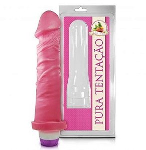 Prótese com Vibro Frutada 18 x 4,4 cm Aroma Tutti Frutti - F1725C