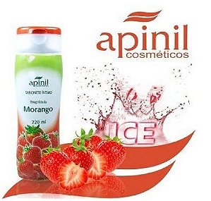 Sabonete Intimo Apinil Morango 200ml | Distribuidora Sex Shop