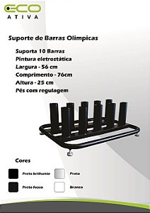 Suporte de Barras Olimpicas - 10 barras