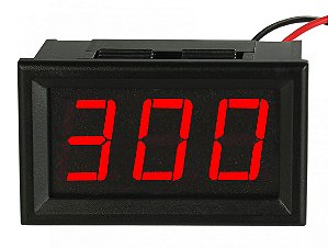 Voltímetro Digital 0 A 100v Dc 3 Fios Display Vermelho