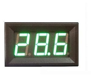 Voltímetro Digital 0 A 100v Dc 3 Fios Display Verde