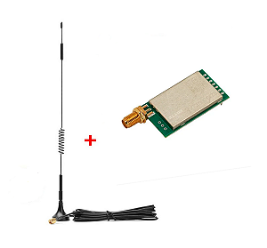 LoRa 915 MHz RF Módulo E220-900T22D Com Antena Omnidirecional 915 mhz (Alto Alcance)
