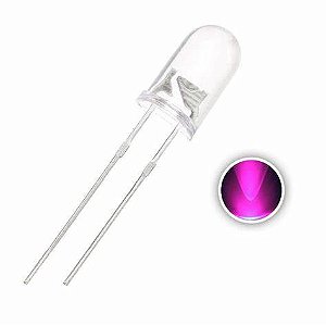 LED de Alto Brilho 5mm Rosa x1 Unidade