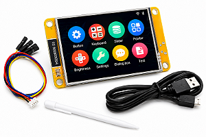 ESP32 LVGL Tela Touch TFT 2.8'' 240x320 - WiFi, Bluetooth, Caneta + Cabo USB