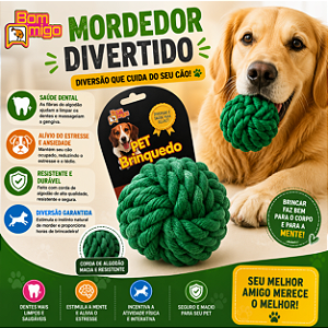 Brinquedo Pet/Cão/ Dog/Gato Corda Bola Degrade M