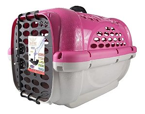 Caixa de Transporte Pet para Cães e Gatos Rosa