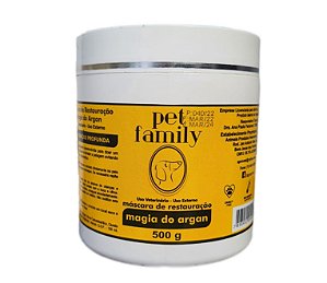 MAGIA DO ARGAN - Máscara de Hidratação e Restauração Pet Family 500g