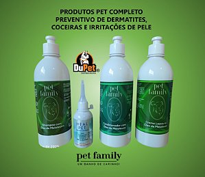 PRODUTOS PET COMPLETO PREVENTIVO DE DERMATITES, COCEIRAS E IRRITAÇÕES DE PELE - 4 ÍTENS