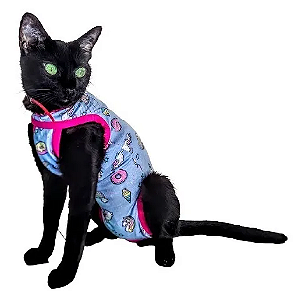 ROUPA PÓS CIRÚRGICA PARA GATO FÊMEA - escolha a variação