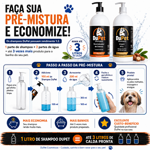 DuPet CALM & CLEAN - Shampoo Pet Anti Dermatite Melaleuca Vegano e Hipoalergênico - Escolha Variação