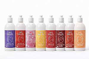 Shampoo Essência Frutas Cachorro e Gato Pet Family 500 ml - escolha variação