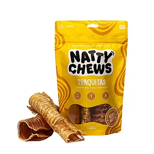 Traquitas Natty Chews - 2 Un Traqueia Bovina Petisco Pet Natural