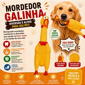 Brinquedo Pet Dog Frango Sonoro Cães Mordedor M