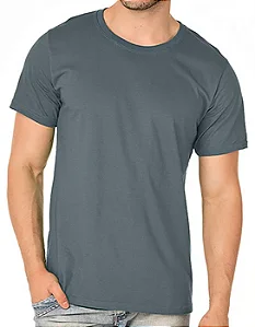Camiseta de Algodão Premium Cinza Chumbo