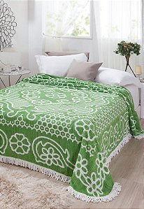 Colcha Casal Chenille Jolitex 220x240 cm Bruna Verde