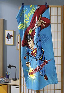 Toalha Banho Aveludada Superman Dohler 70x130 cm