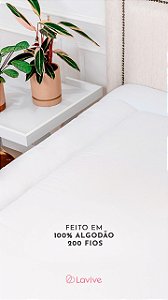 Pillow Top Solteiro Lavive 200 Fios Branco Com Elástico