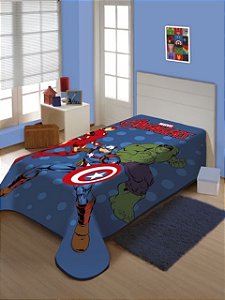 Cobertor Solteiro Avengers  Jolitex 1,50x2,00