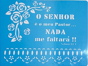 SRA-713 - STENCIL MINIMALISTA FRASE EVANGÉLICA 1 - 30x40
