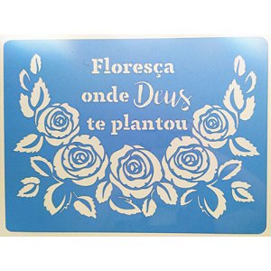 SRA-808 MOLDURA COM ROSAS E FRASE - 30X40