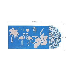 SRA-1043 - FLAMINGO, FLORES E PAISAGEM - 34x16