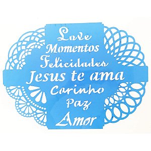 SRA-1054 - FRASES COM DETALHES DE CANTO PARA TOALHAS - 38x28