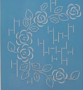SRA-1071 - ESTAMPARIA ROSAS E TIJOLINHOS - 20x18